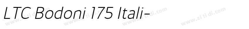 LTC Bodoni 175 Itali字体转换